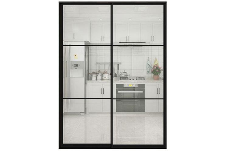 5MM钢化玻璃极窄阳台厨房隔断门 