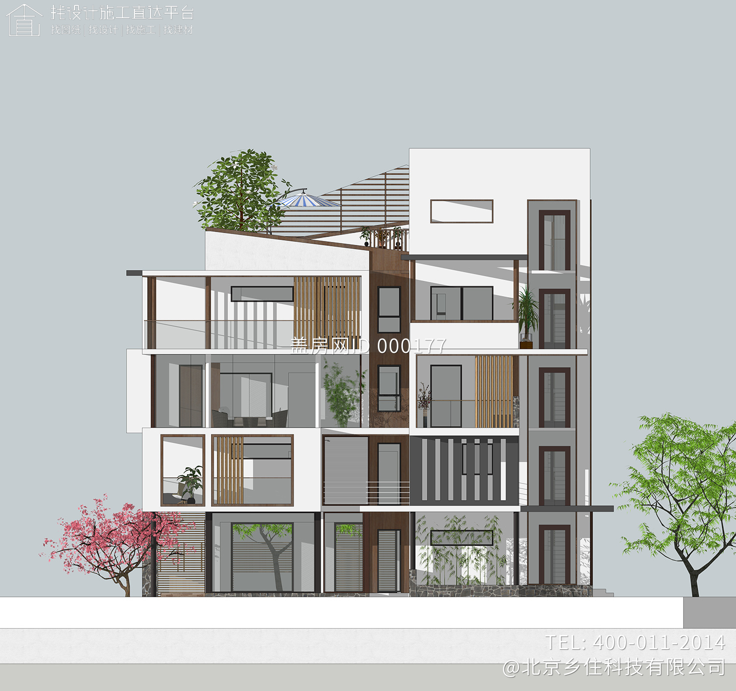 海南海口四层现代别墅设计图纸