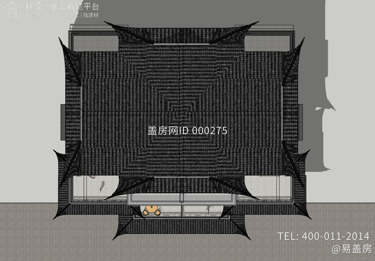 湖北荆州汪家中式双拼住宅