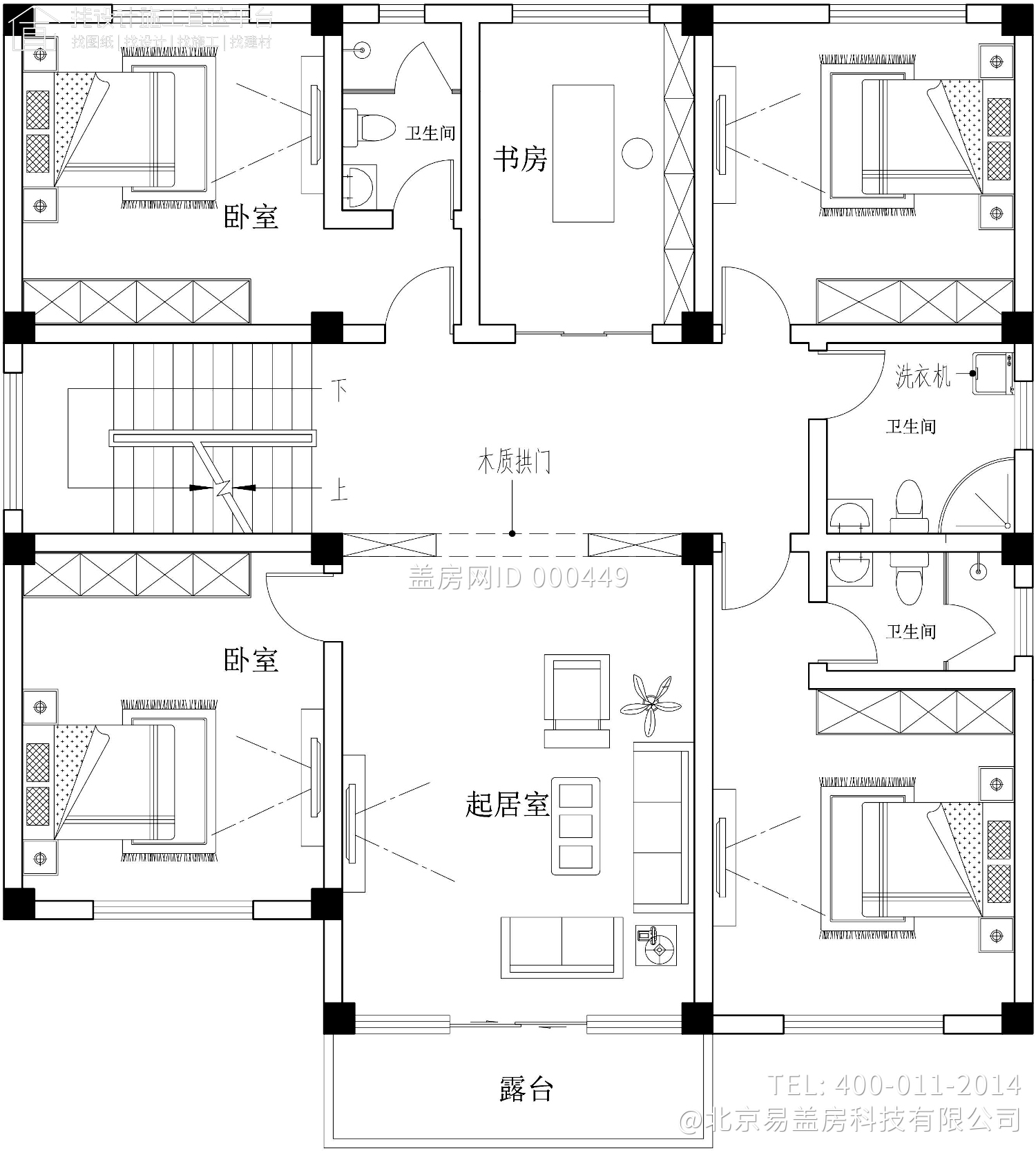 云南昭通罗家欧式别墅图纸