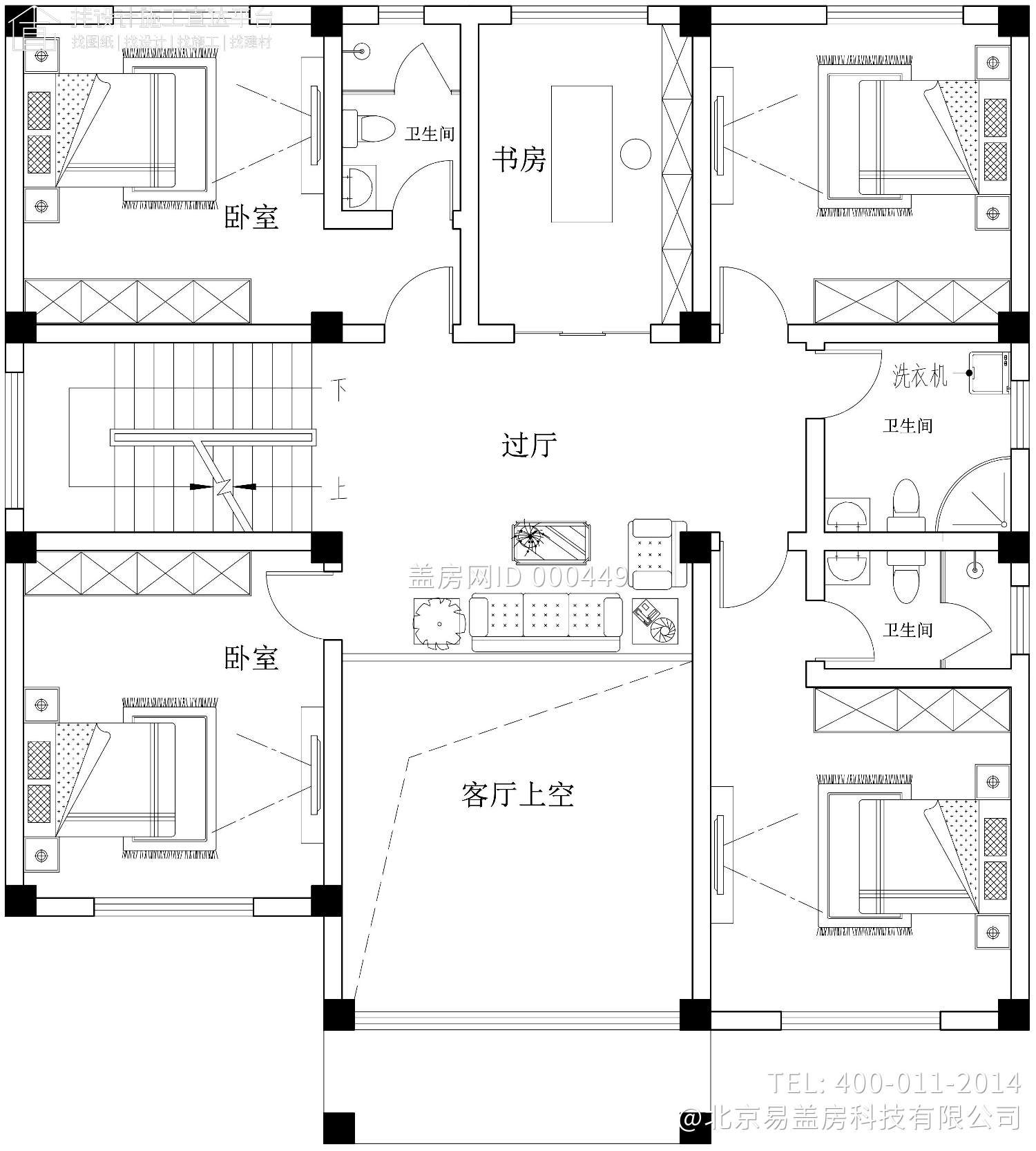 云南昭通罗家欧式别墅图纸