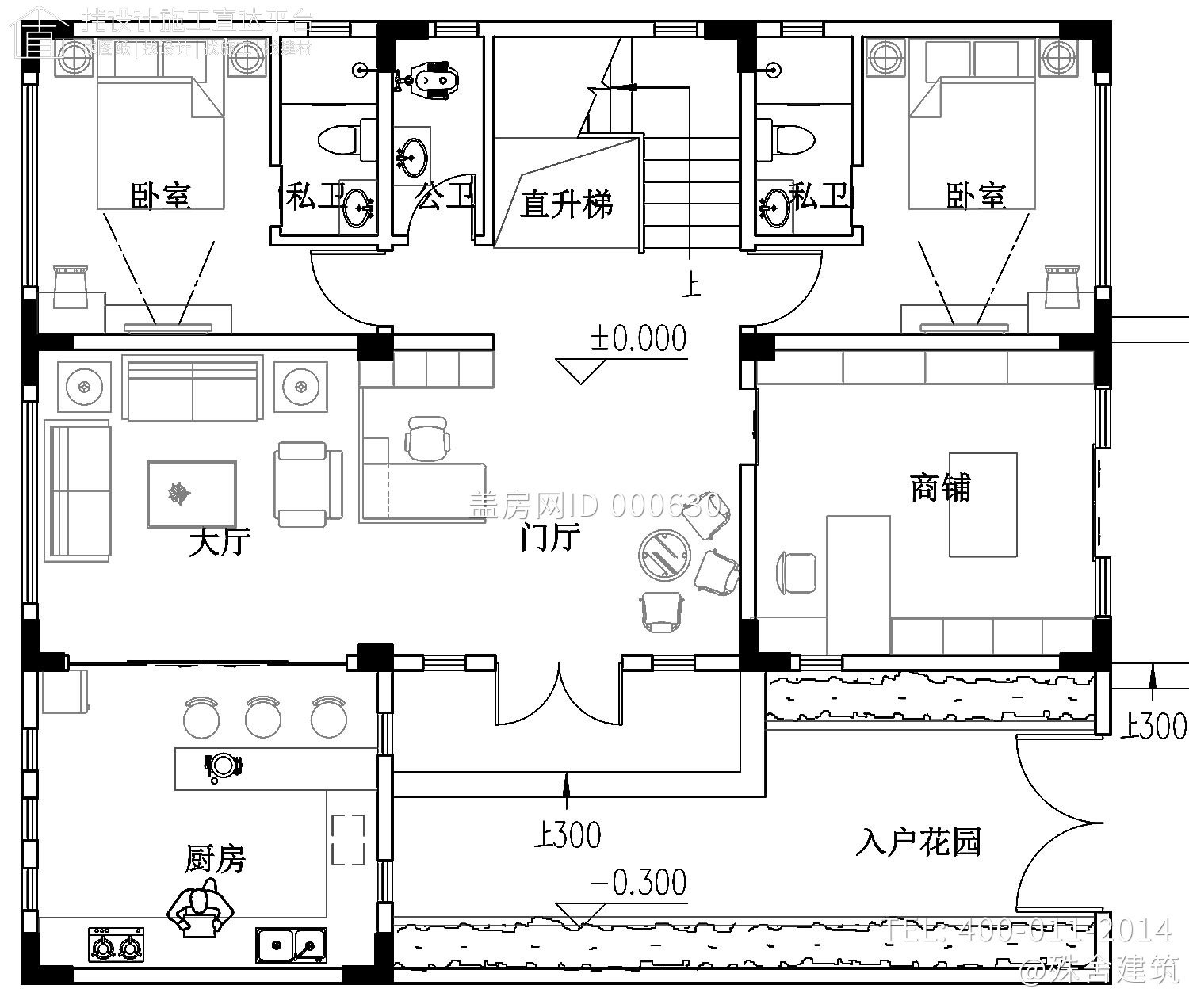 广东清远何家现代别墅图纸