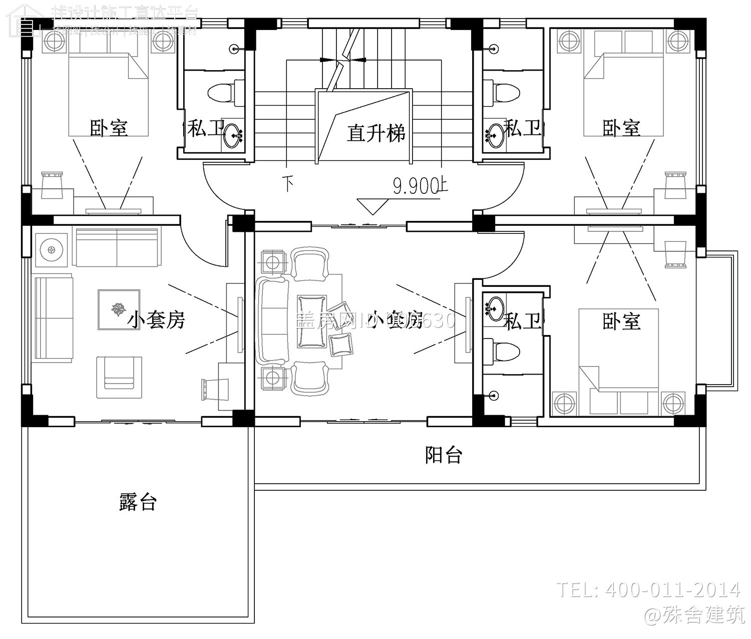 广东清远何家现代别墅图纸