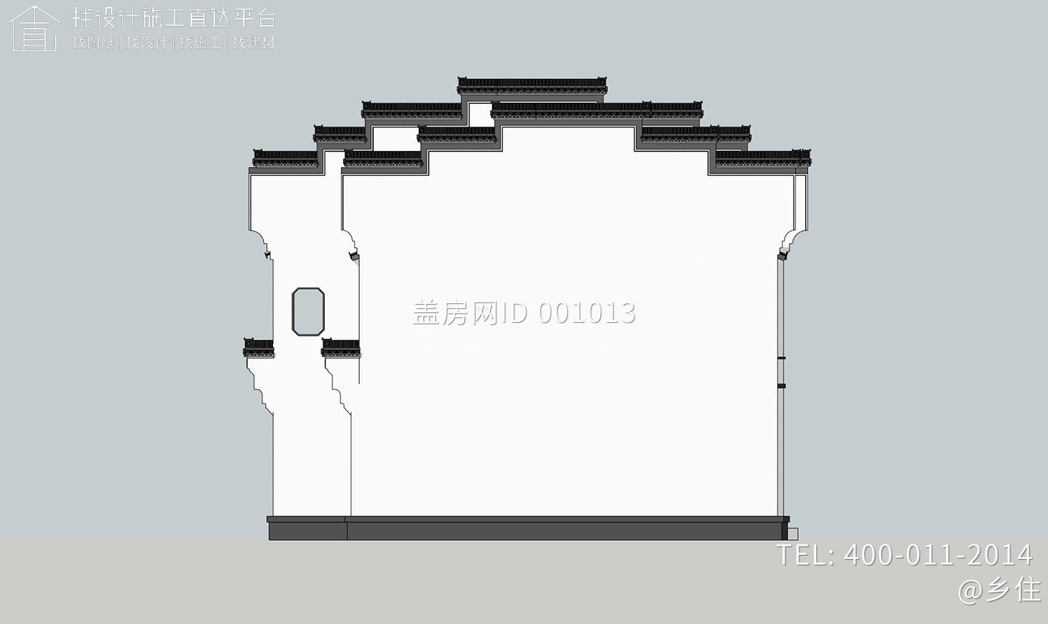 湖北咸宁刘家徽派双拼别墅