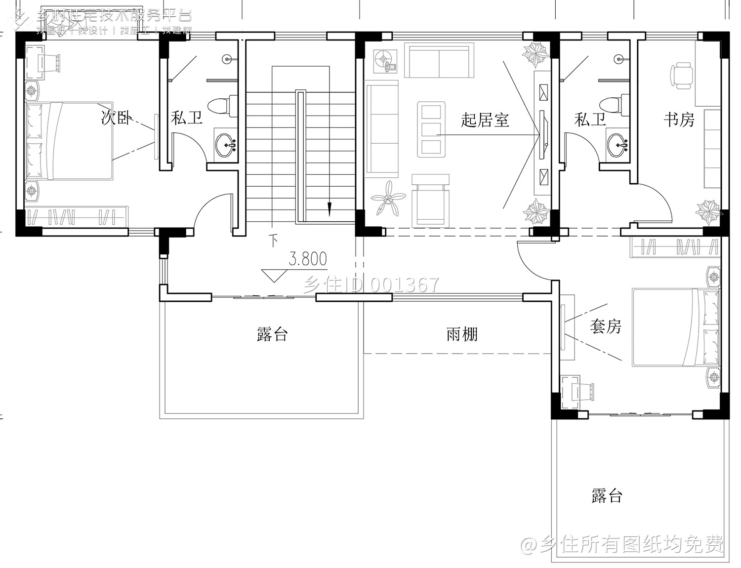 惠州陈家新中式宅院别墅图纸