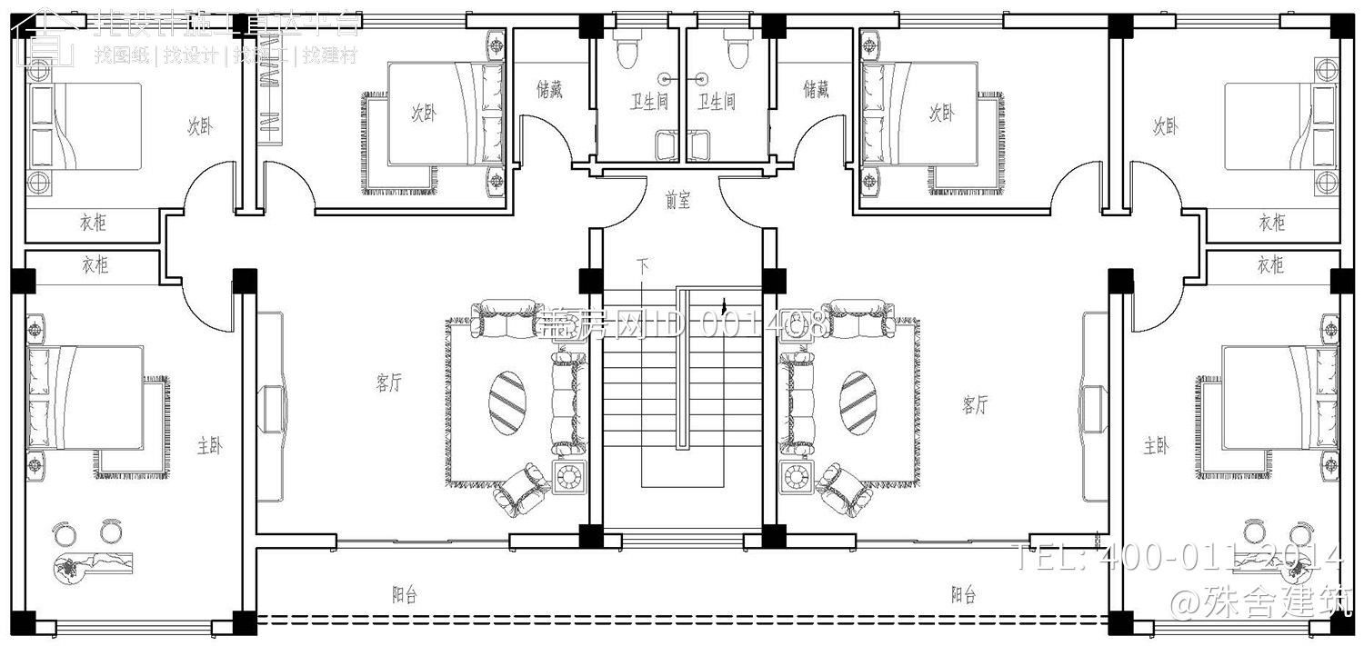 四川达州陈家新中式双拼别墅