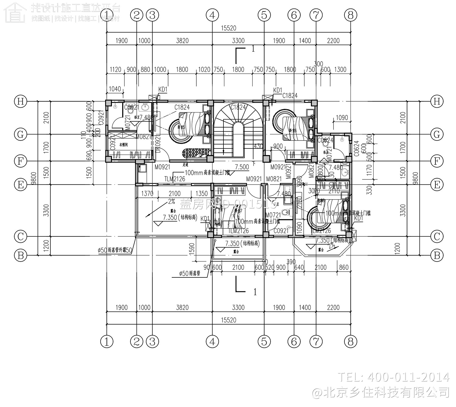 广西柳州陈家欧式别墅自建房设计图纸