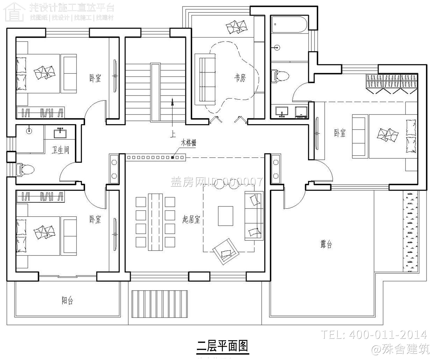 房山郑家二层新中式别墅设计图纸