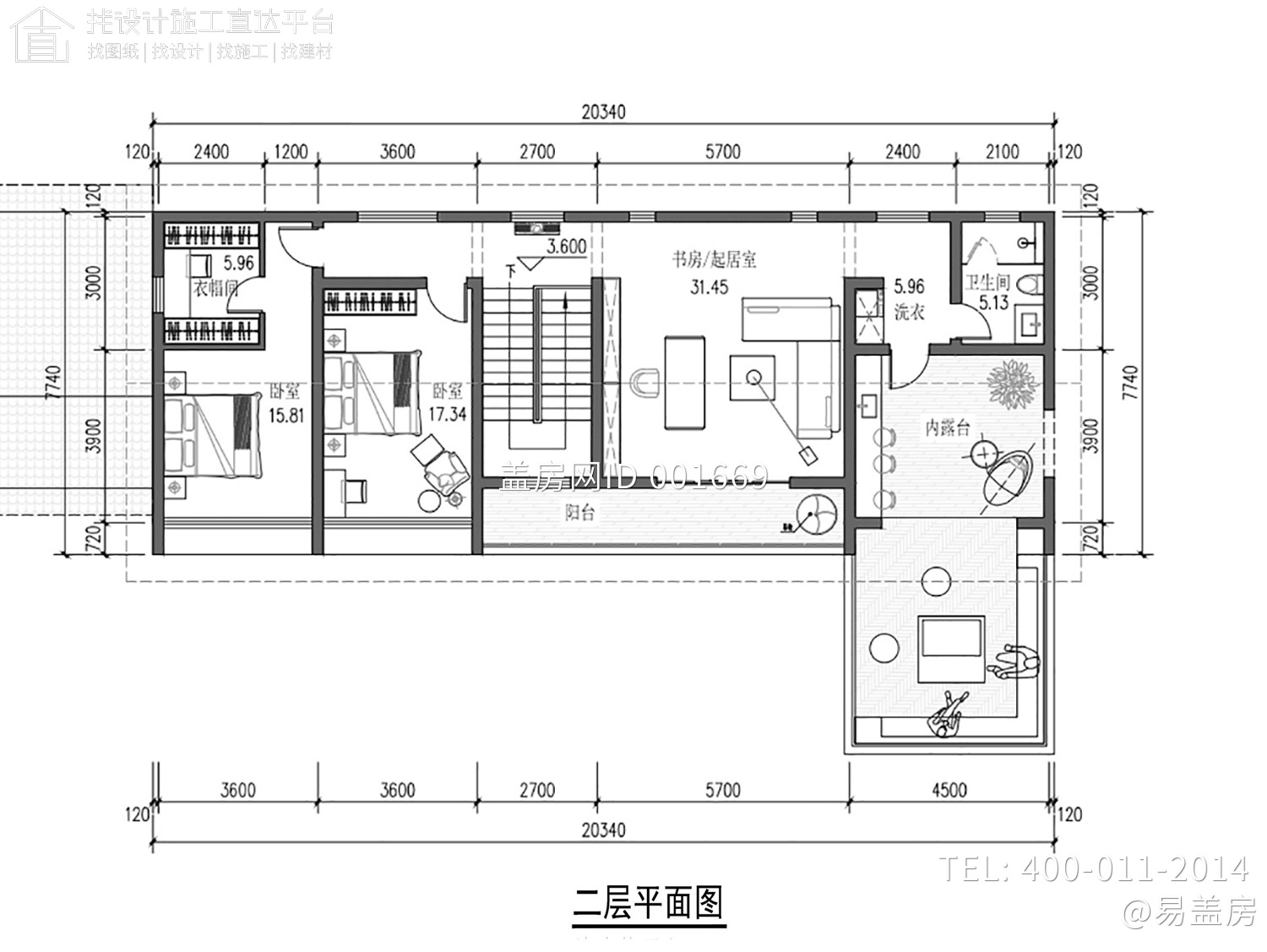 甘肃白银张家现代别墅图纸