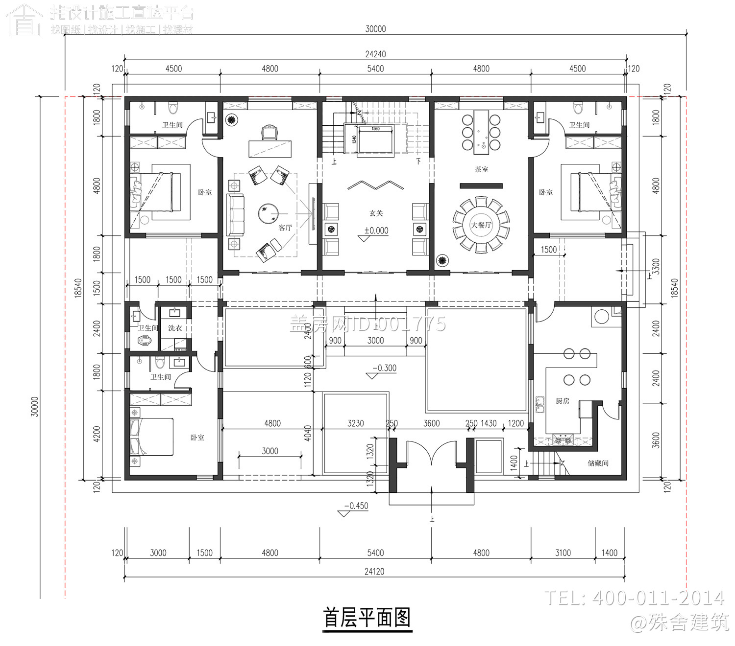 四川绵阳二层中式自建别墅设计图纸