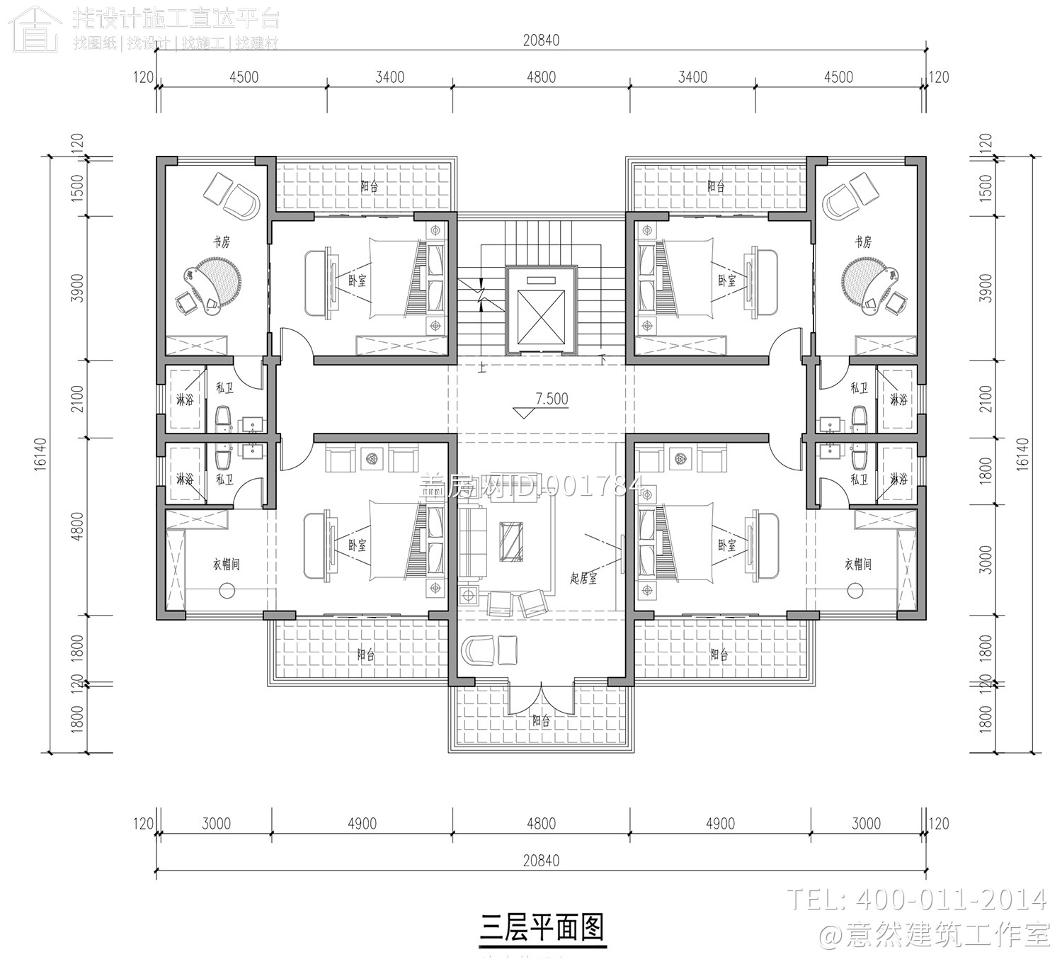 山东潍坊三层新中式别墅设计