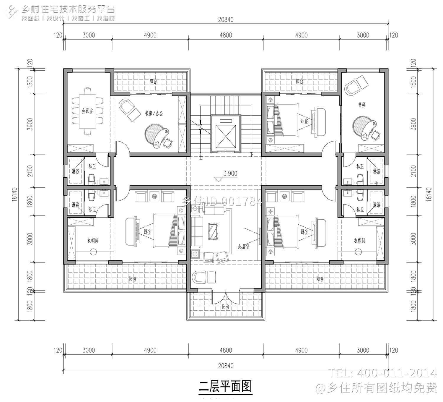 山东潍坊三层新中式别墅设计