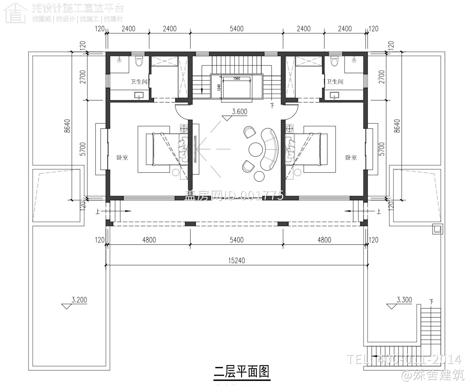 四川绵阳二层中式自建别墅设计图纸