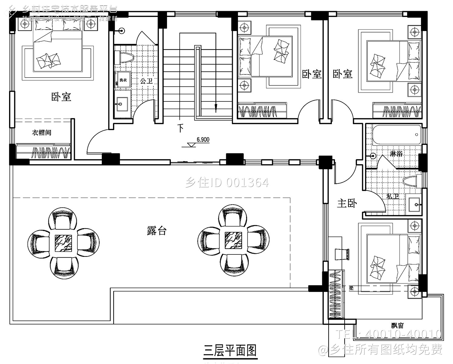 广西梧州范家三层现代别墅设计图纸