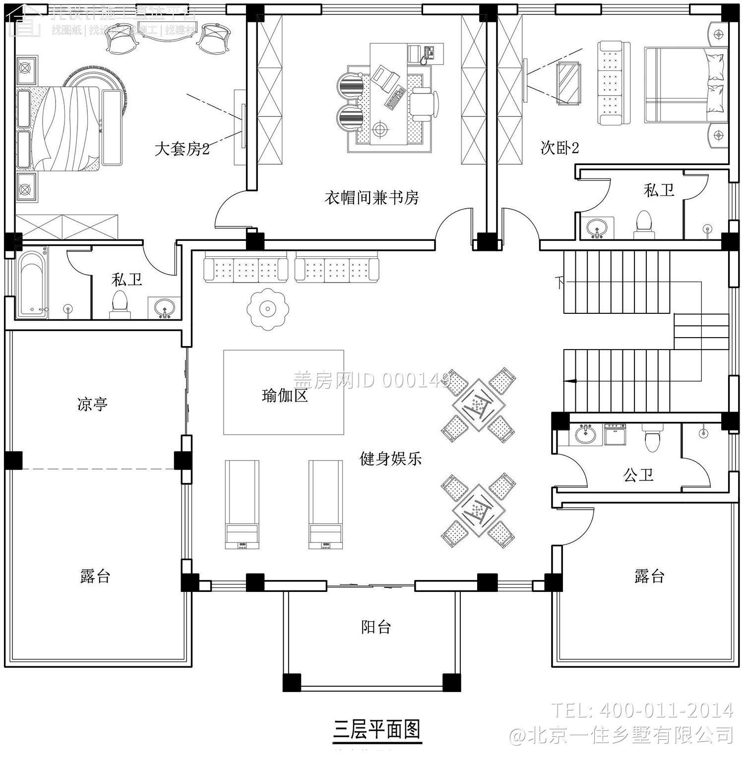 湖南邵阳杨家三层新中式别墅设计图纸