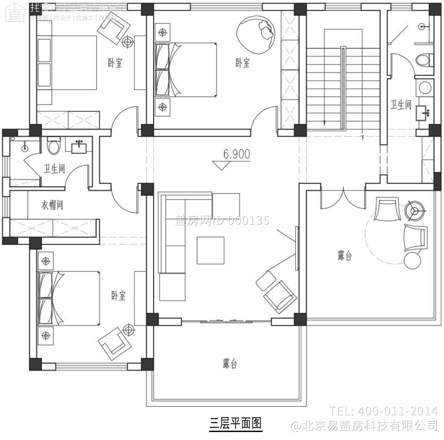 湖北咸宁徐家三层新中式别墅设计图纸