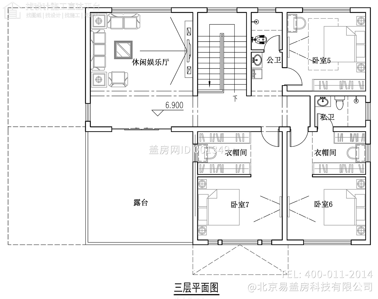 湖南岳阳杨家三层新中式别墅自建房设计图纸