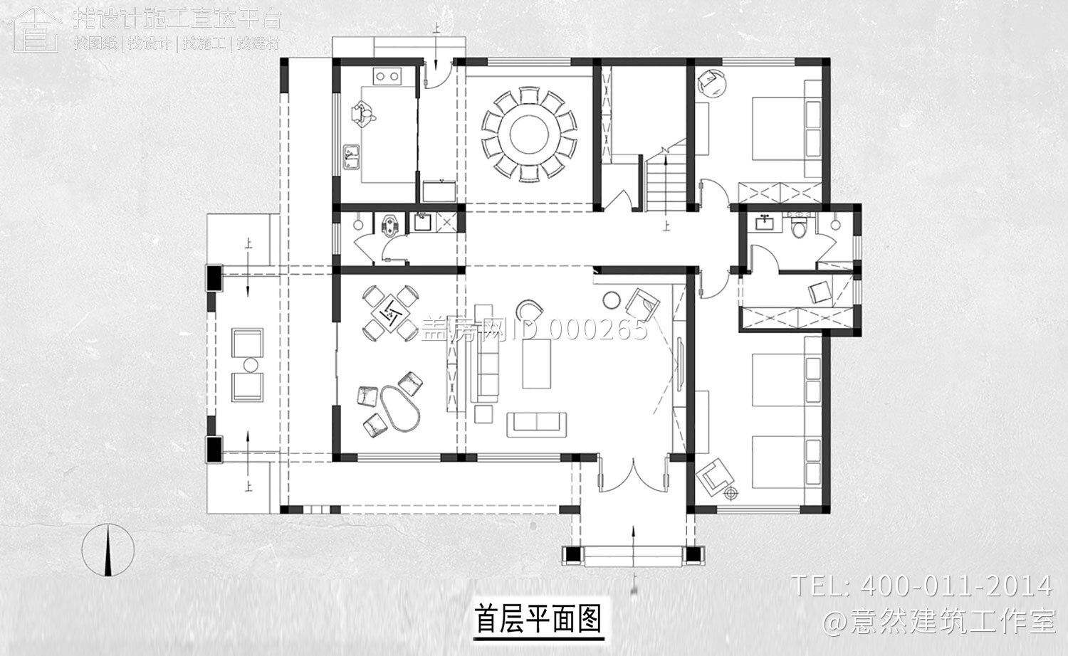 湖南常德周家新中式别墅图纸