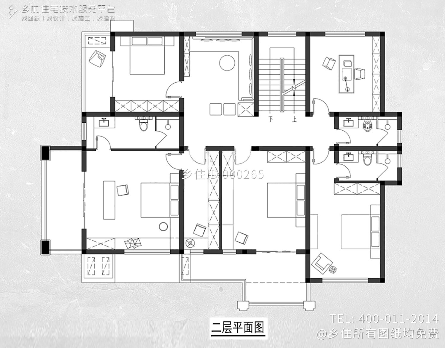 湖南常德周家新中式别墅图纸