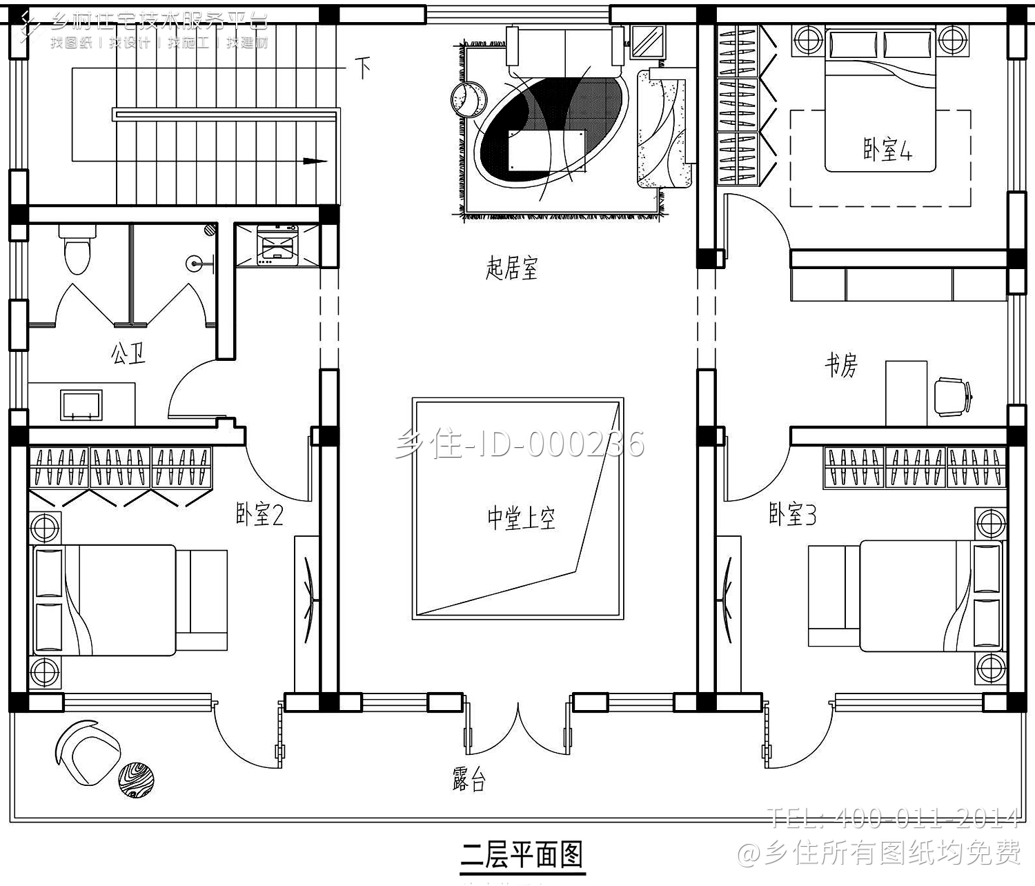 河南南阳马家新中式别墅图纸