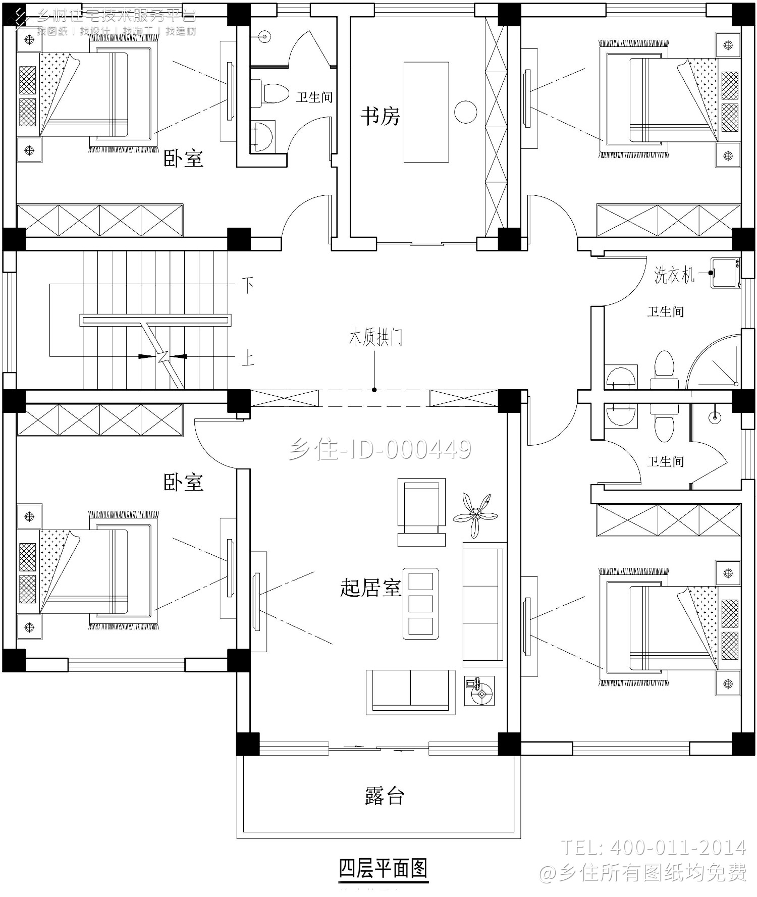 云南昭通罗家欧式别墅图纸