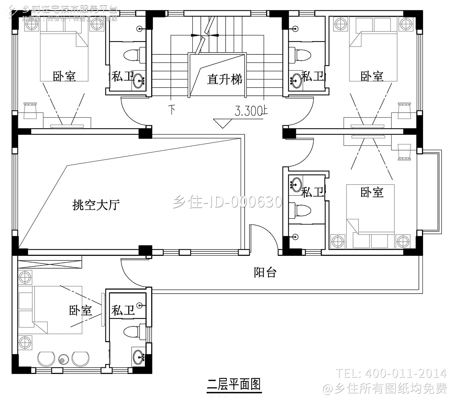 广东清远何家现代别墅图纸