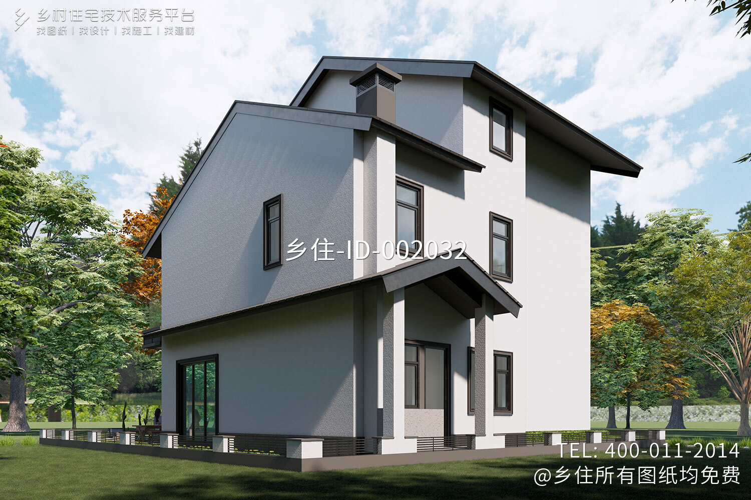 浙江湖州王家三层中式自建别墅