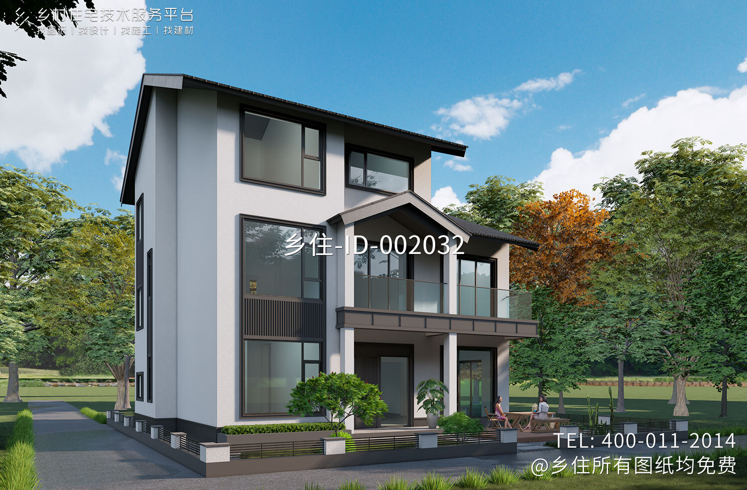 浙江湖州王家三层中式自建别墅
