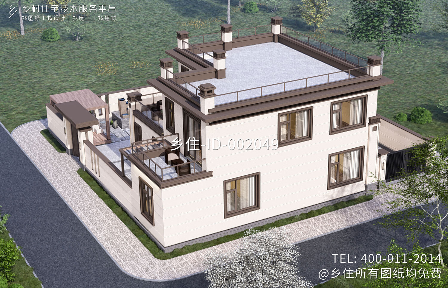 四川绵阳三台县曾家二层新中式别墅