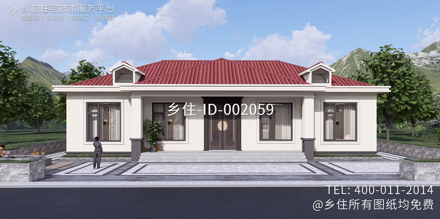 内蒙古包头苓家一层新中式别墅