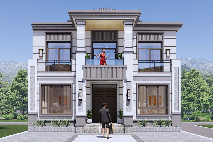 北京怀柔杨家二层新中式自建别墅