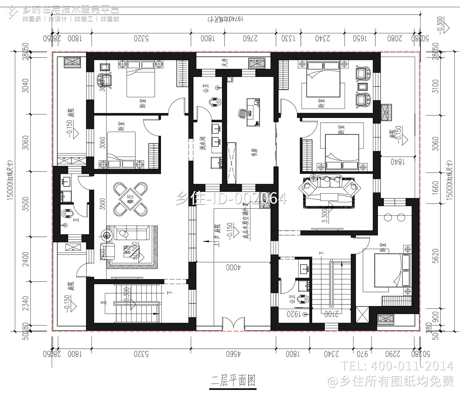 北京朝阳王家二层中式自建别墅设计