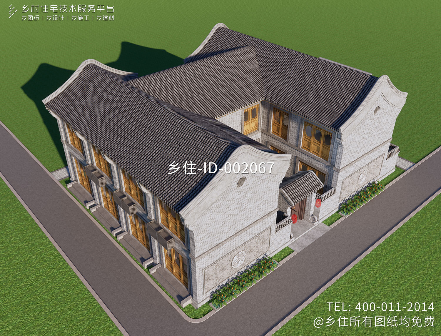 北京门头沟孙家二层中式自建别墅设计