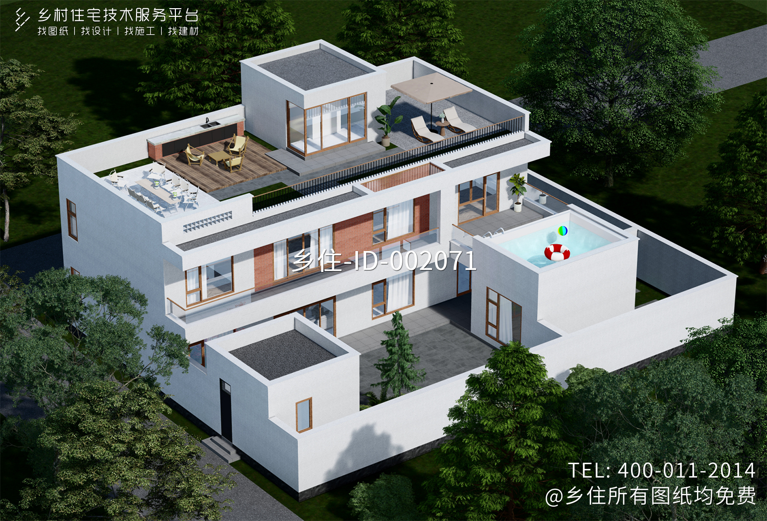 山东平度付家二层现代自建别墅	