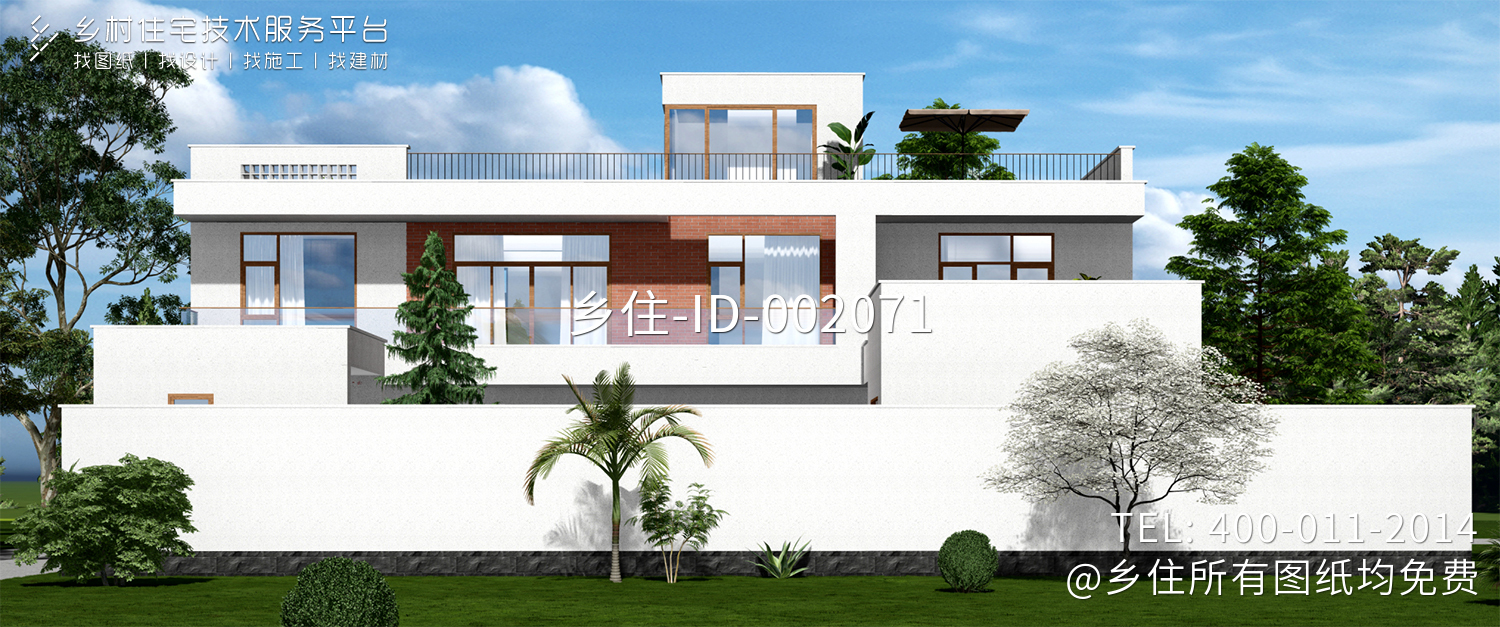 山东平度付家二层现代自建别墅	