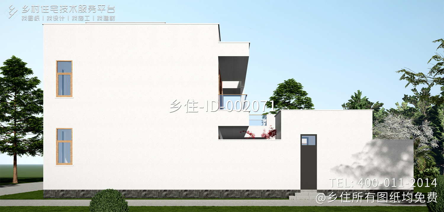山东平度付家二层现代自建别墅	