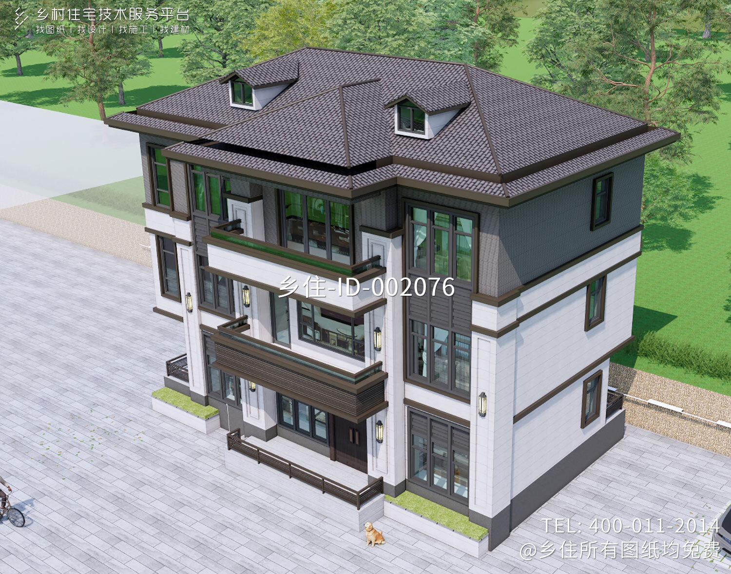 浙江湖州王家三层新中式自建别墅