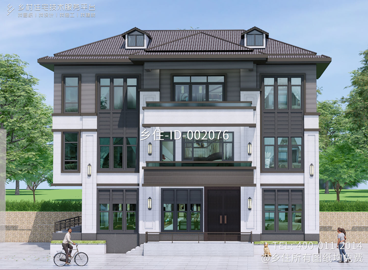 浙江湖州王家三层新中式自建别墅