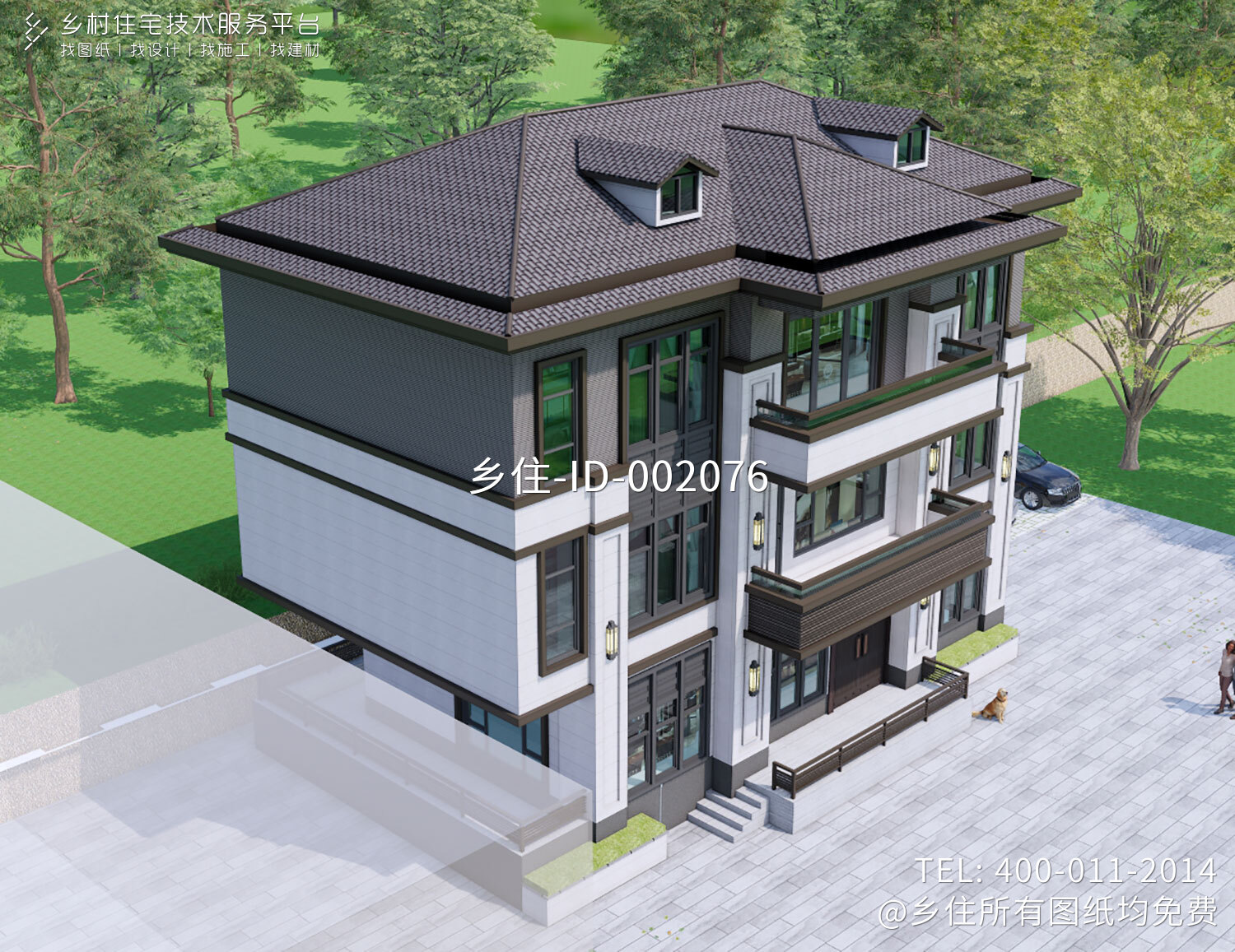 浙江湖州王家三层新中式自建别墅