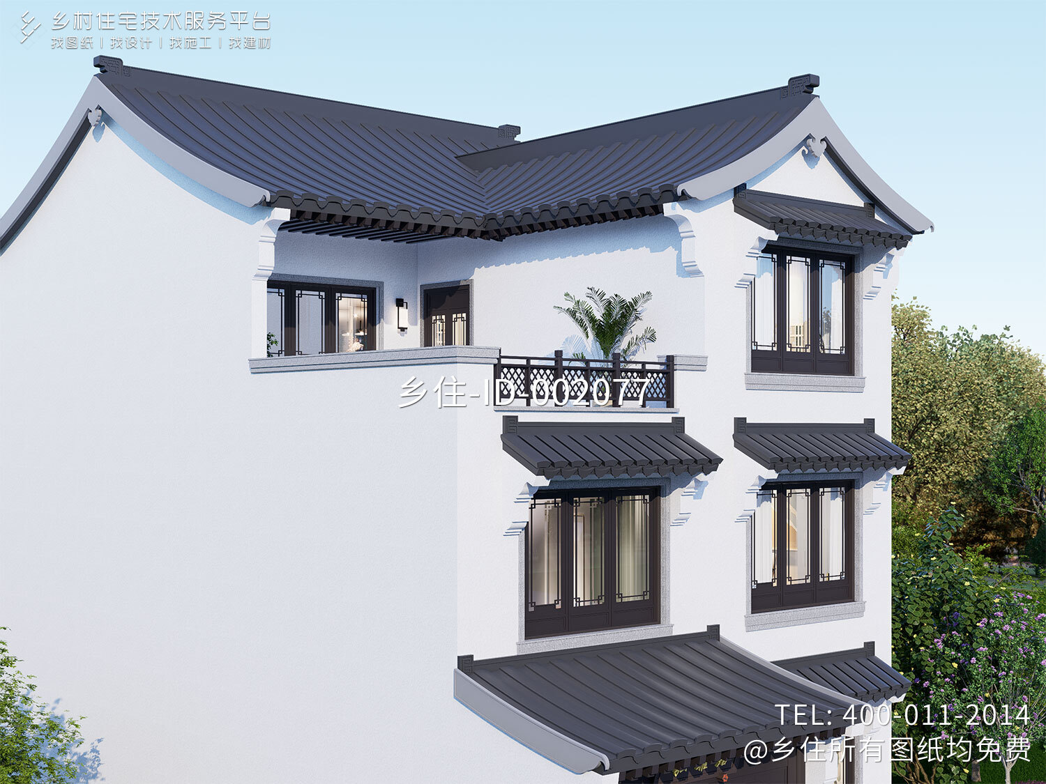 湖南邵阳禹家三层中式自建别墅	