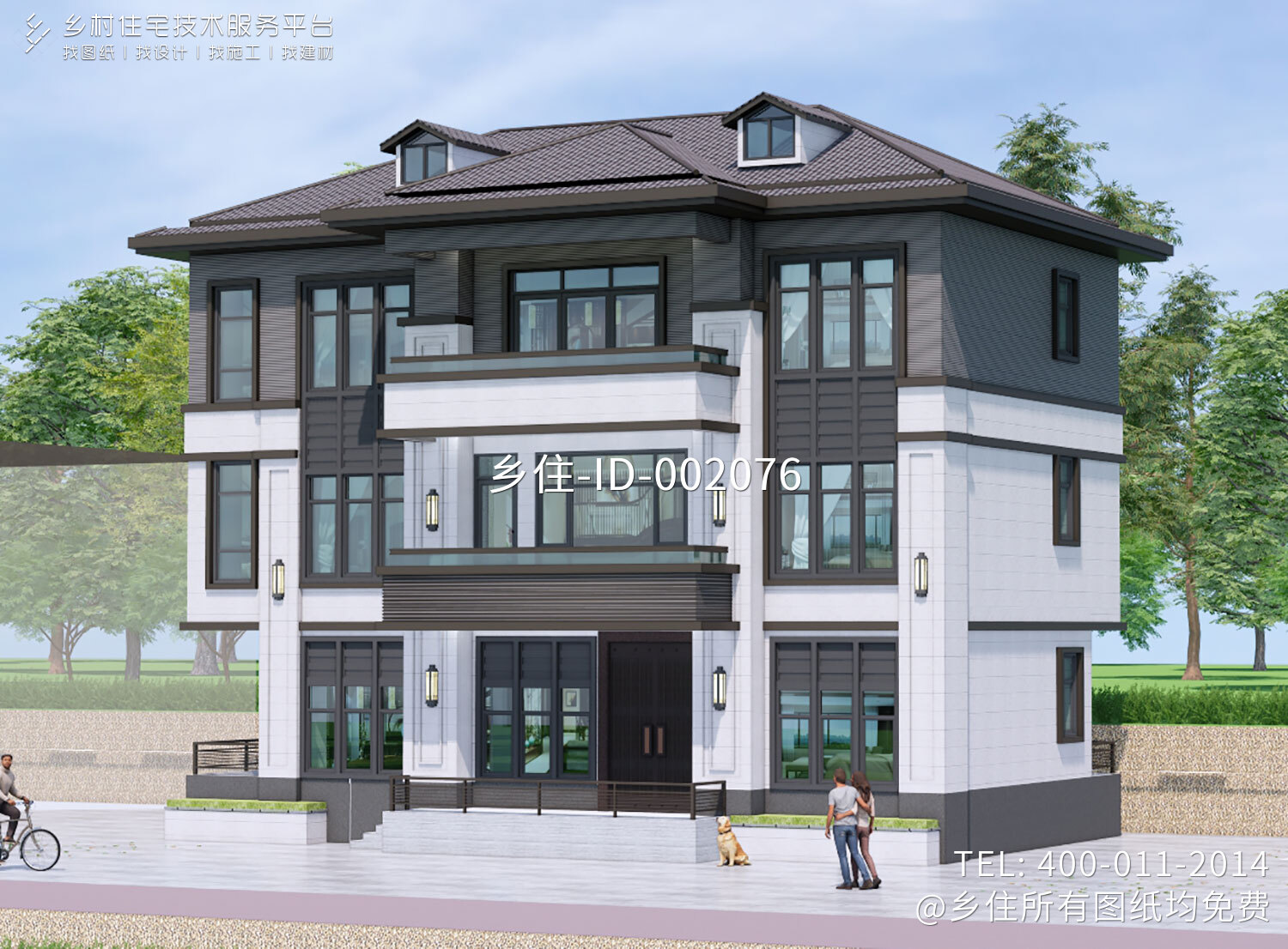 浙江湖州王家三层新中式自建别墅