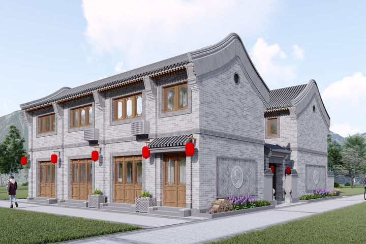 北京通州张家二层中式自建别墅