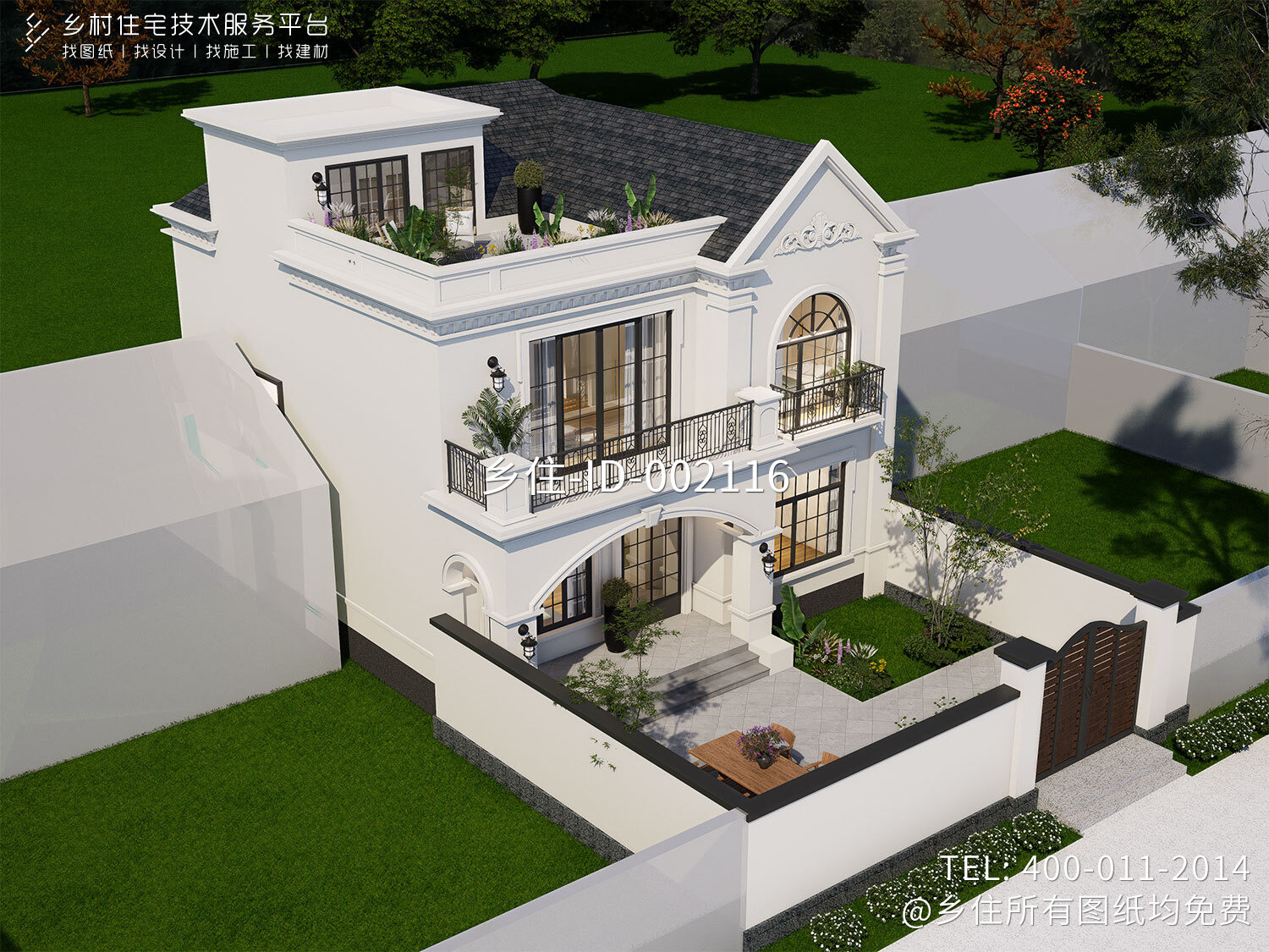 北京怀柔白家二层欧式自建别墅	