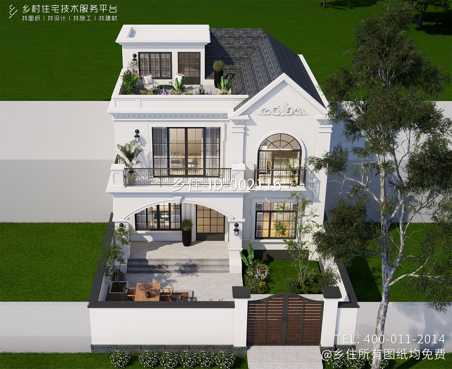 北京怀柔白家二层欧式自建别墅	