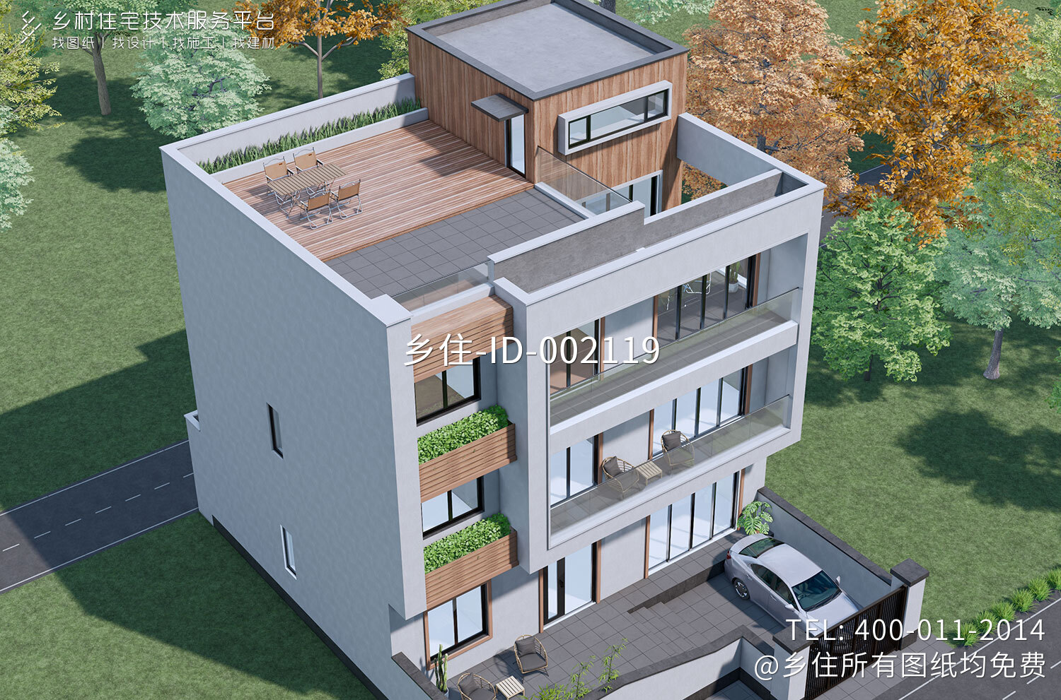 湖北黄冈李家三层现代别墅	