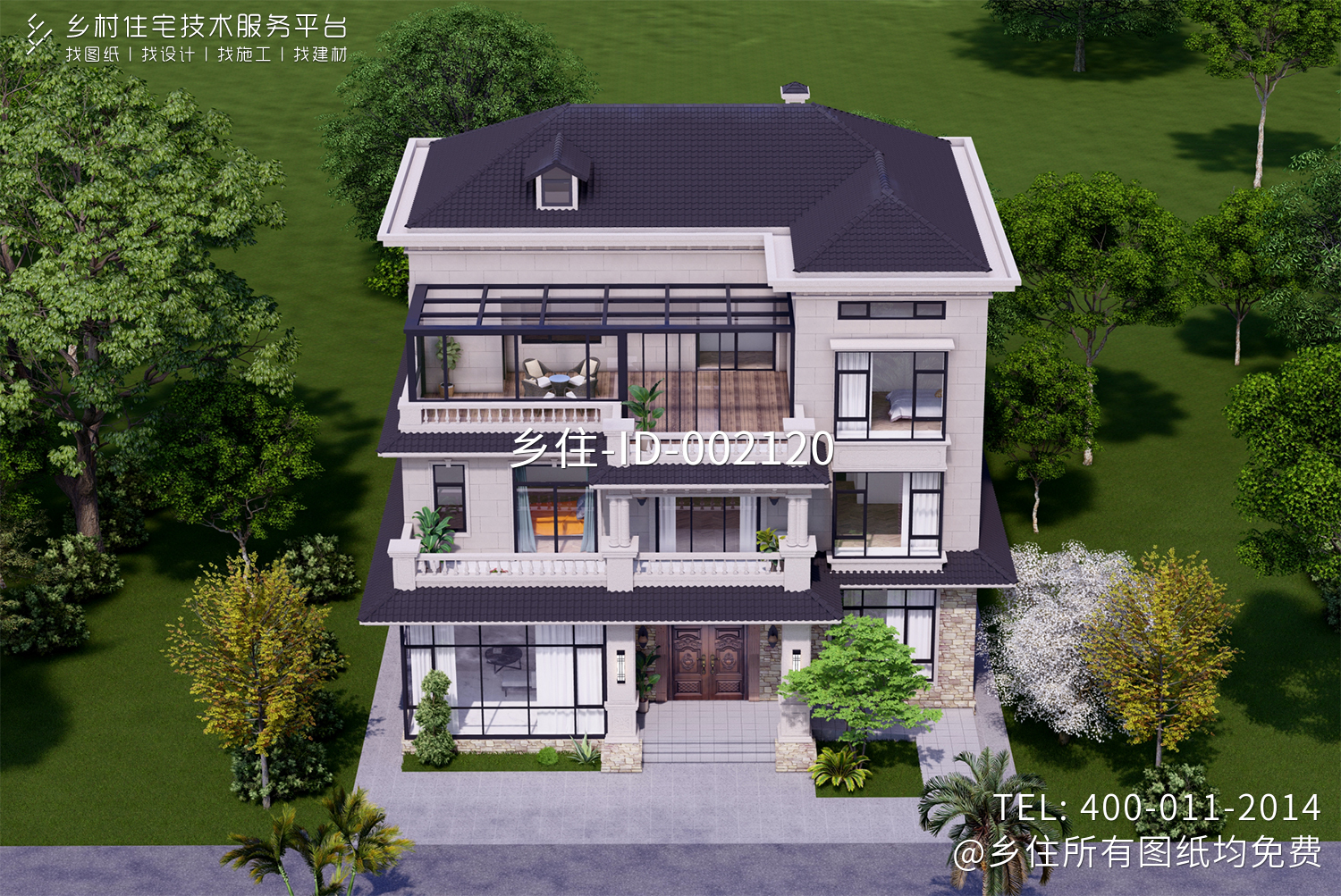 江苏扬州管家三层欧式自建别墅	