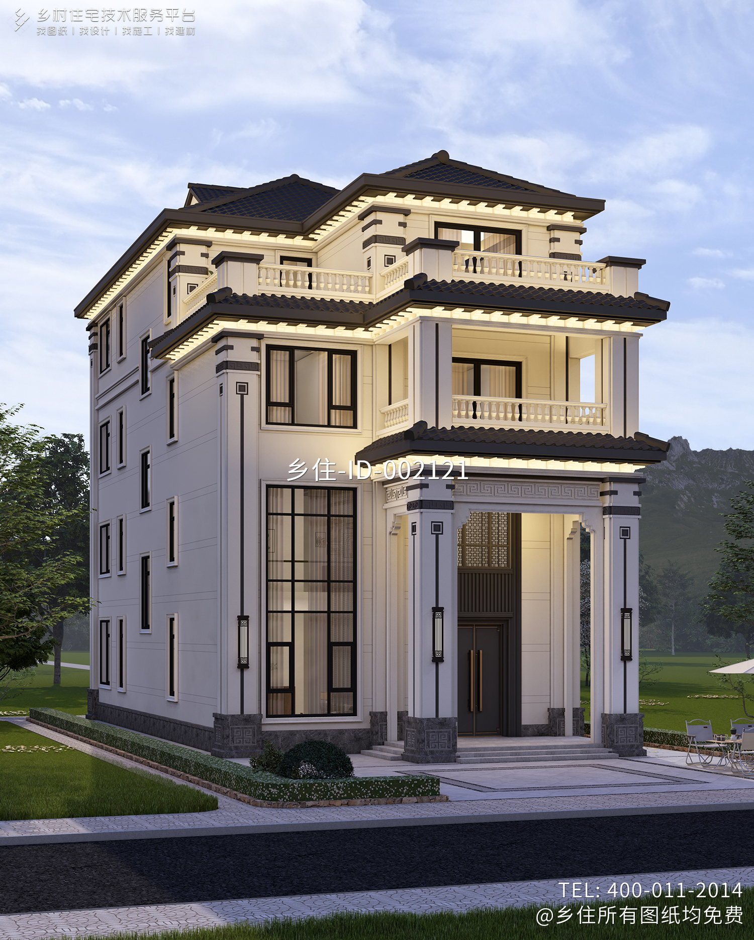 广东广州李家四层欧式别墅