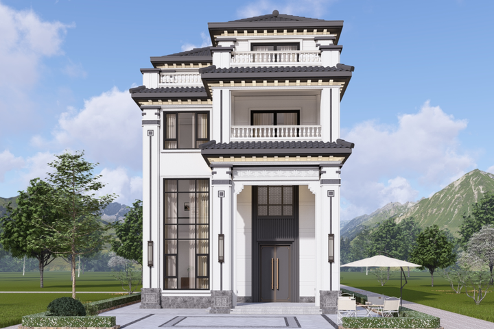 广东广州李家四层欧式别墅