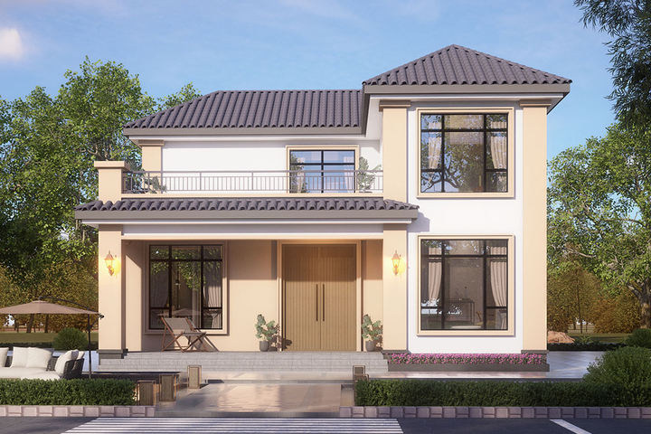 贵州遵义杨家二层新中式自建别墅	