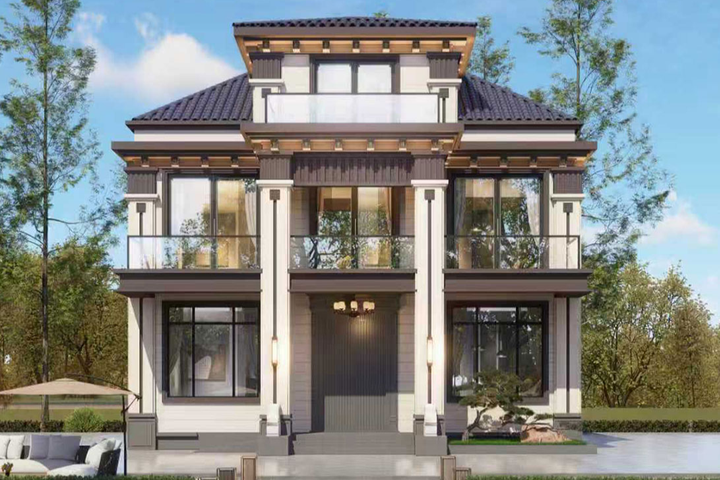 河南焦作皇甫家二层新中式别墅